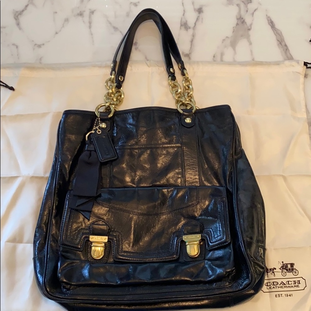 Coach XL Handbag Black Leather